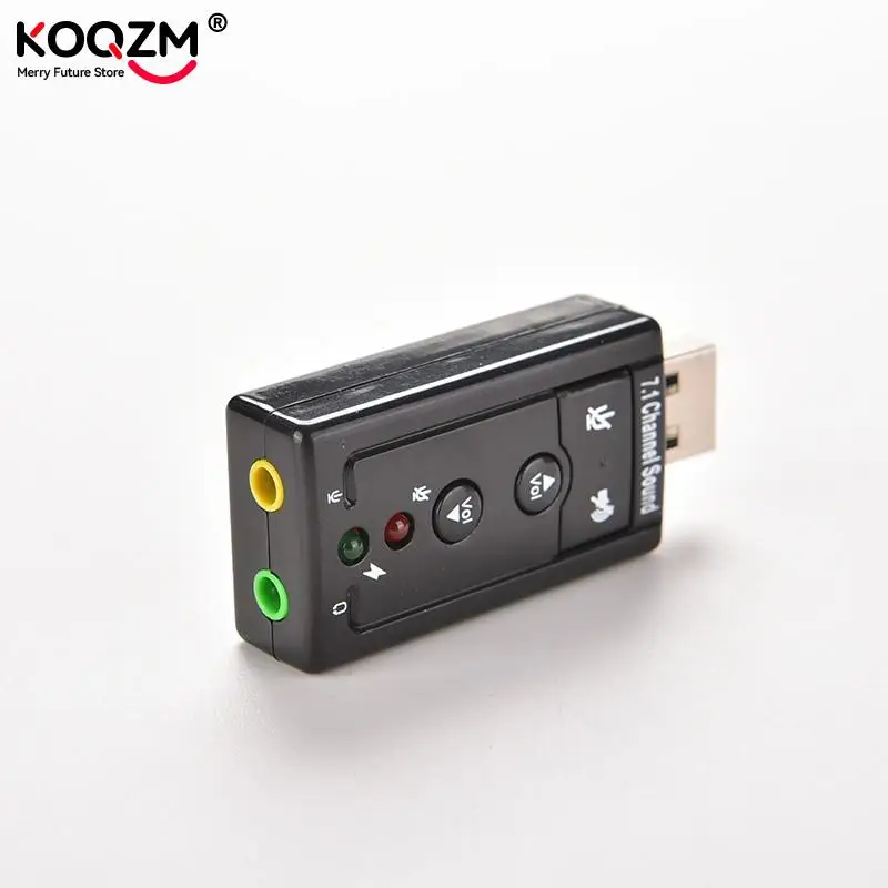 7.1 Channel 3D External USB Audio Sound Card Mic Adapter 3.5mm Jack Stereo Headset For Win XP 7 8 Android Linux for Mac OS