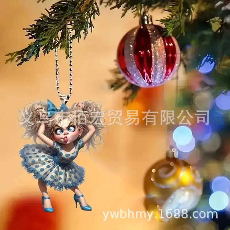 Clown Car Decoration Hanging Ornaments 2D Flat Acrylic Backpack Decorative Nodal Festival Party Decoration Hanging Ornaments