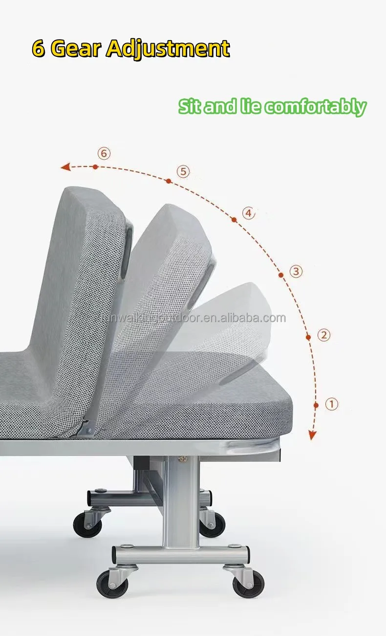 إطار معدني لأثاث الشقة مع غطاء قابل للغسل، سرير أريكة قابل للطي متعدد الوظائف مع عجلات عالمية لغرفة المعيشة