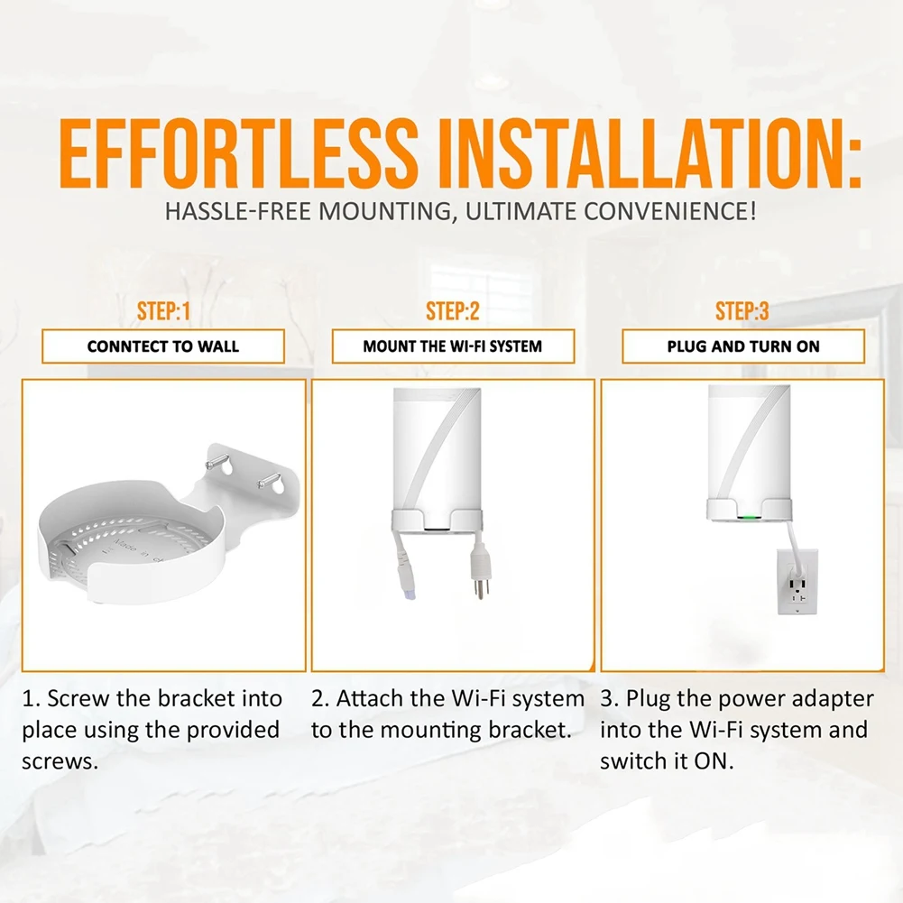 RISE Router-Wandhalterung aus Aluminiumlegierung für TP-Link Deco BE75/BE85/BE95/BE17000 Whole Home Mesh WiFi 7, mit Zubehör