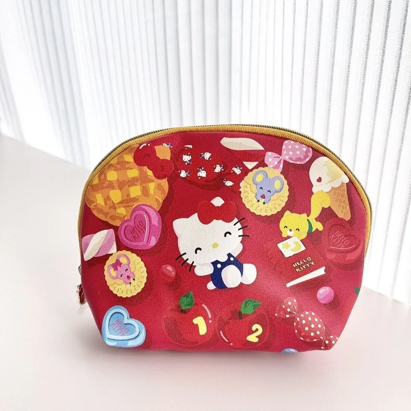 

Hello Kitty Cute Printed Coin Purse Girl Heart Portable Makeup Card Bag Kawaii Cartoon Storage Bag Wholesale Women Accessories
