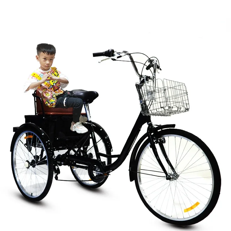 New Multifunctional Pedal Tricycle with Shopping Cart Tricycle 24 Inch