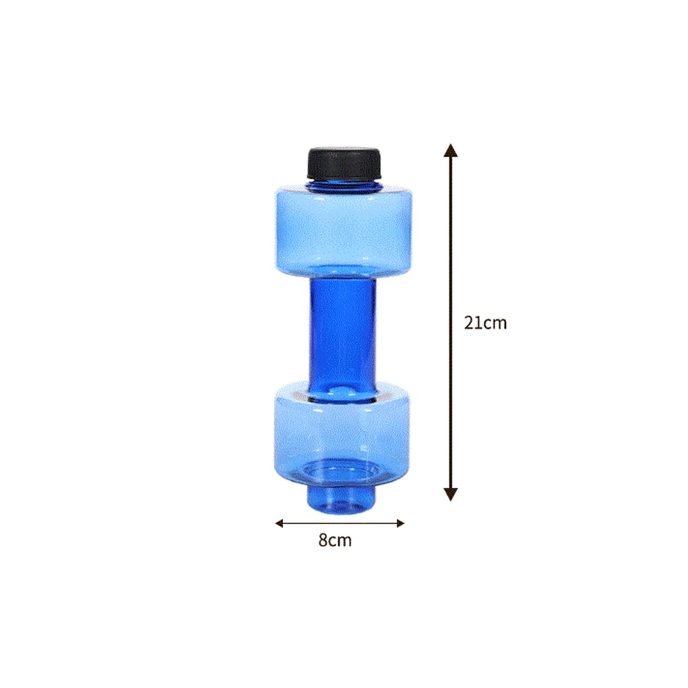 4 Colors Dumbbell Cup Sports Water Bottles 550ml  Leakproof Portable Plastic Bottle Home Gym Fitness Dumbbell Unisex