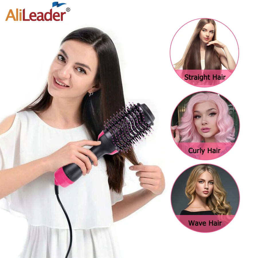 

Cheap Hair Dryer Brush Hot Air Brush Styler And Volumizer One Step Hair Straightener Curling Iron Curler Comb Electric Brush