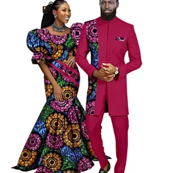 Dashiki African Lovers Suit Party Clothing Husband and Wife Suit African Clothes for Couple Men and Women Matching Couple Outfit
