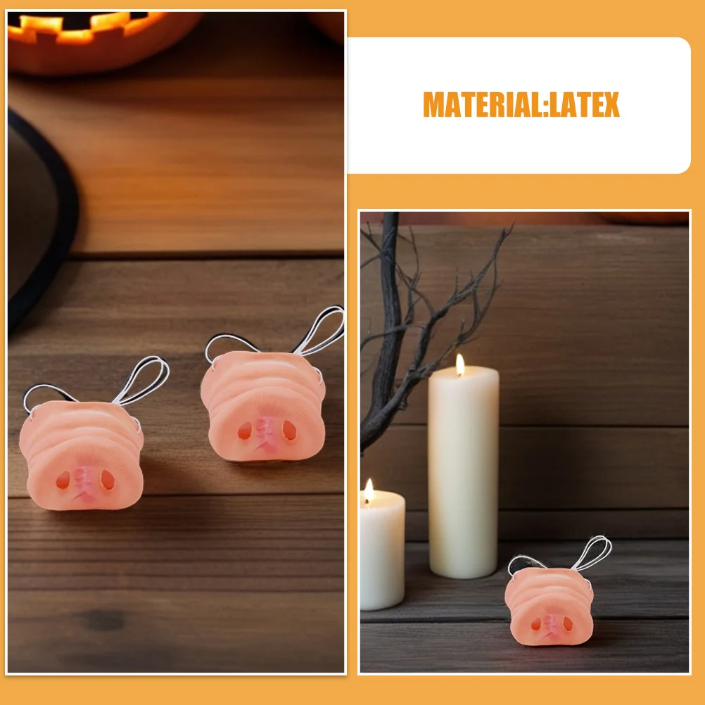 6 Stück entzückende Schweinenasenmaske für Halloween, Kinder, Erwachsene, realistisches Latex-Cosplay-Zubehör, bequemes Tierkostüm