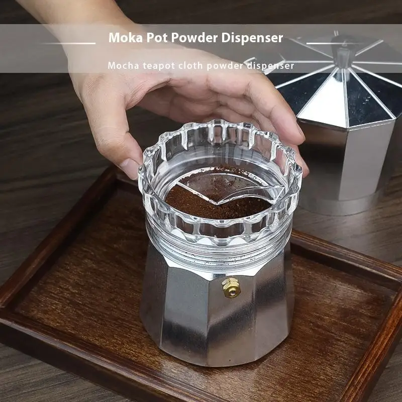 Unit of Home Coffee Accessories: Tamper for Moka Pot, Spiral Powder Dosing Ring, Coffee Distributor Leveler