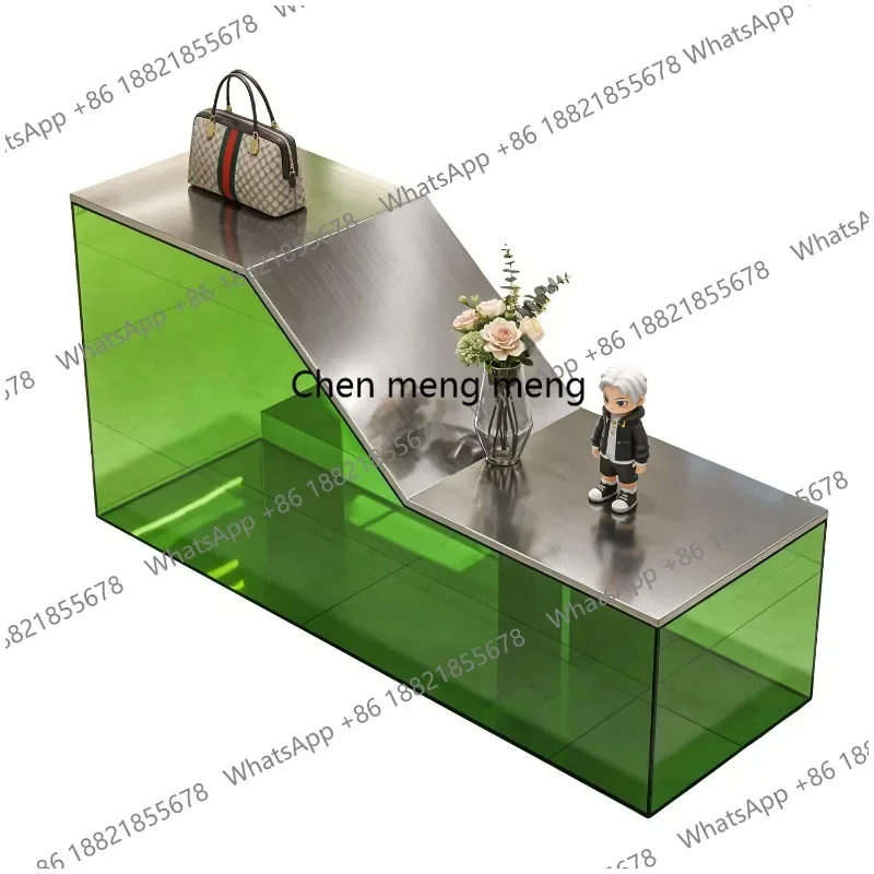 A74Clothing store, stainless steel storage, jewelry display, shoe bag display, acrylic booth