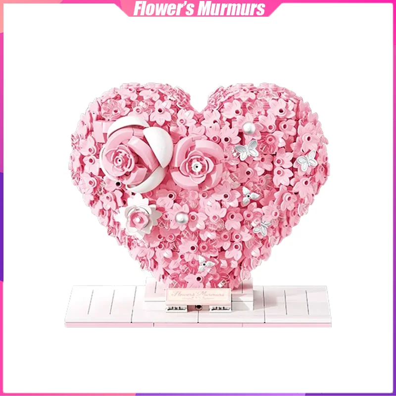 

Строительные блоки Flower's Murmurs, 3D цветочное украшение для рабочего стола, головоломка, сборка моделей, игрушки, подарки на день рождения для мальчиков и девочек