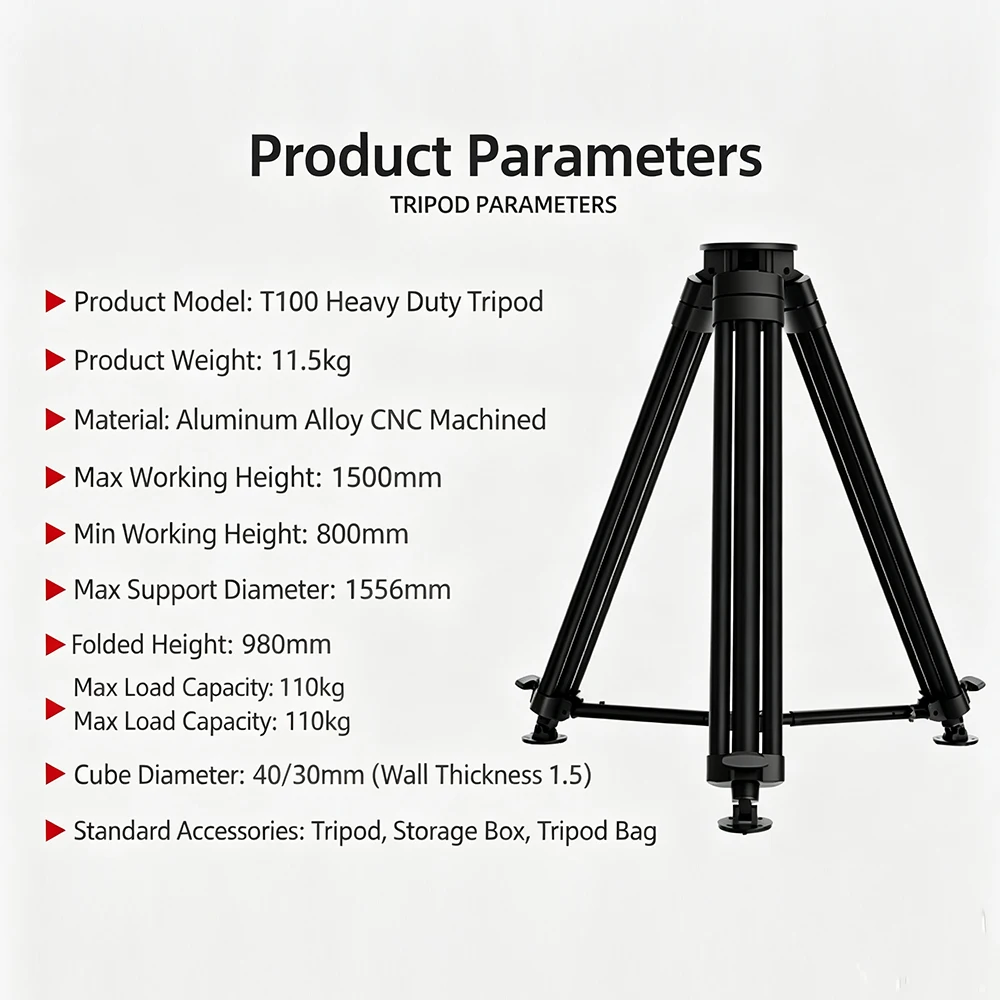 110/200kg Load Height Heavy‑Duty Industrial Metal Tripod for Heavy‑Duty Equipment/Instruments/Antenna Equipment Outdoor Support