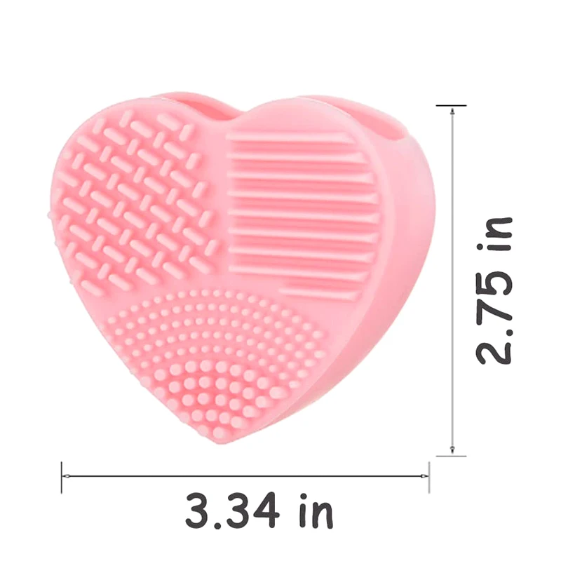 1pc Colorful Heart Shape Clean Make Up Brushes Wash Brush Silica Glove Scrubber Board Cosmetic Cleaning Tools For Makeup Brushe