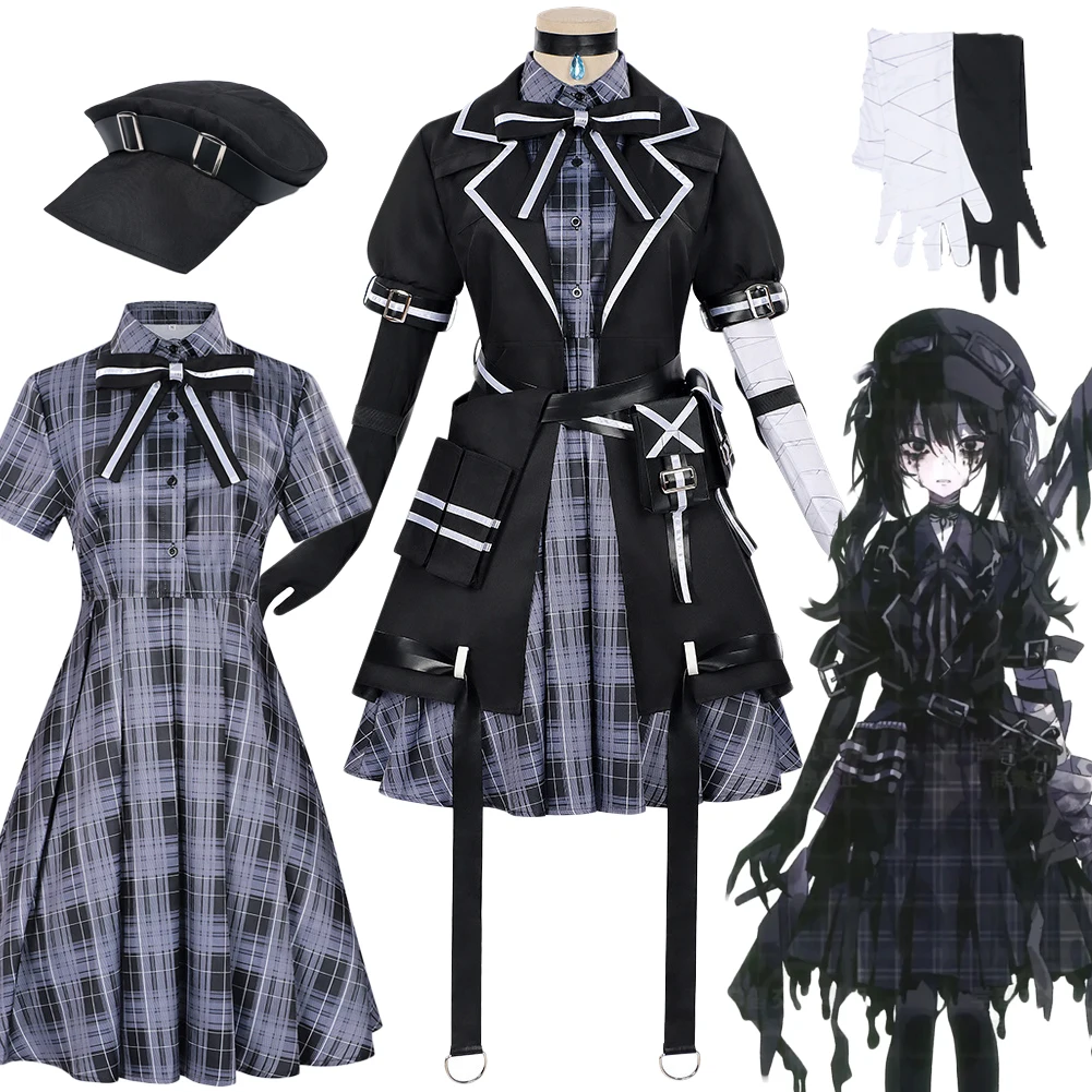 

Disguise Tachibana Sherry Cosplay Black Dresss Game Witch Trial of Magical Girl Costume Outfits Clothes Set Halloween Carnival