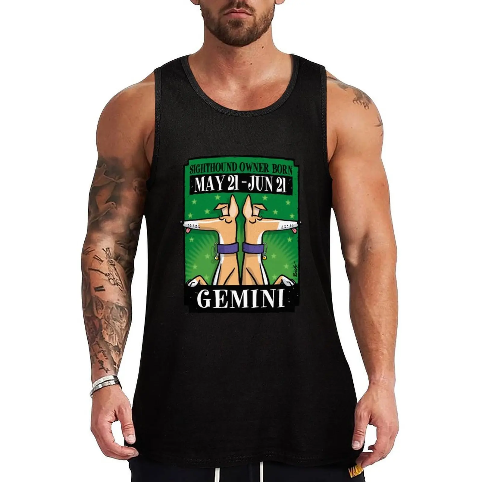 

The Gemini Hounds Tank Top Daily Loose Tank Top Casual Sleeveless Summer Wear