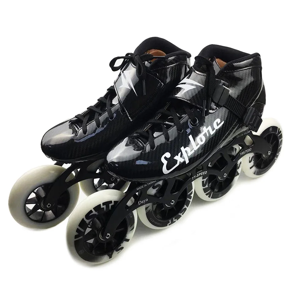 Carbon Fiberglass Speed Inline Roller Skates Kid Adult Beginner Skating Shoes Urabn Street Fitness Asphalt Road Racing Shoes