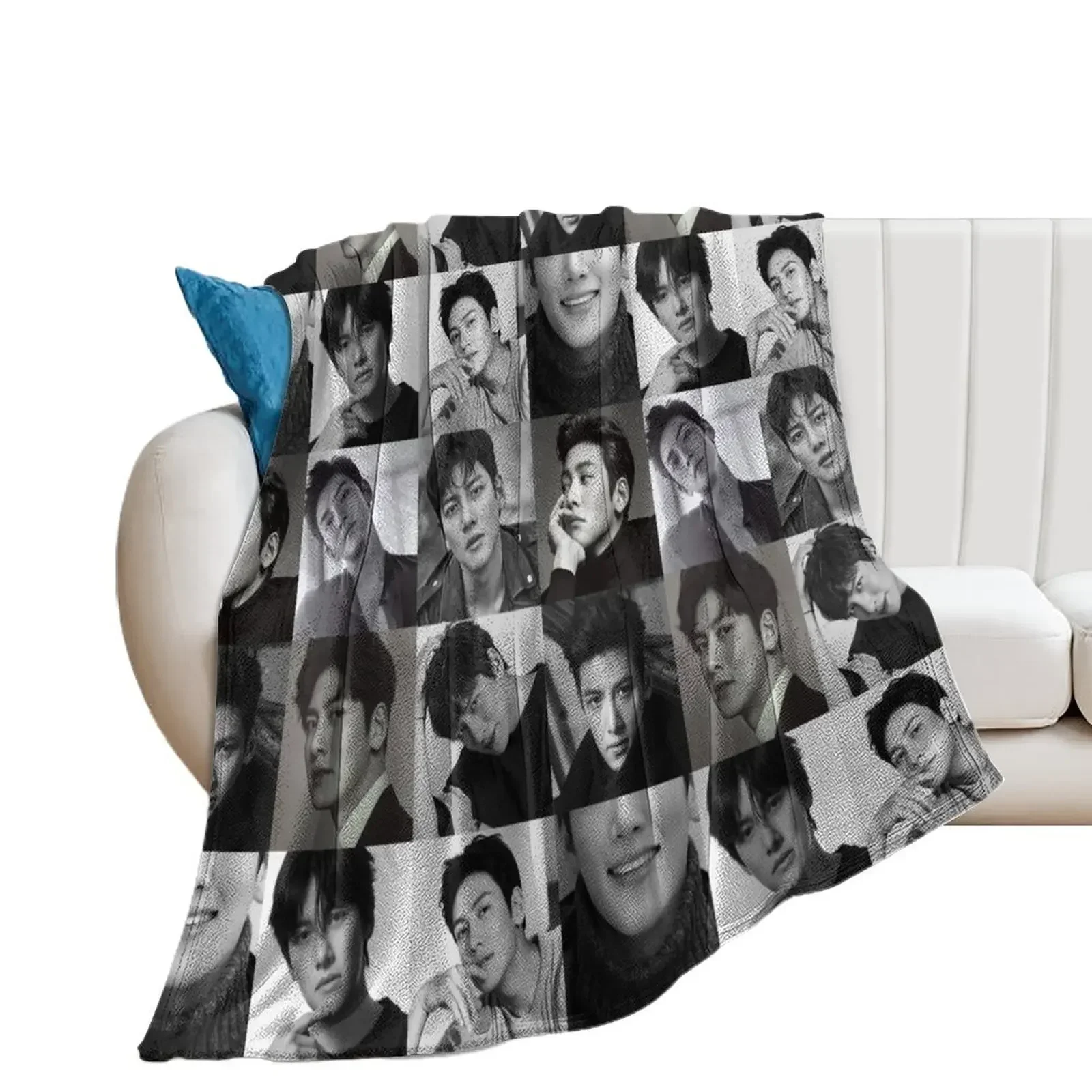 Ji Chang Wook Collage Throw Blanket Blankets For Sofas Plaid bed plaid Thermals For Travel Blankets