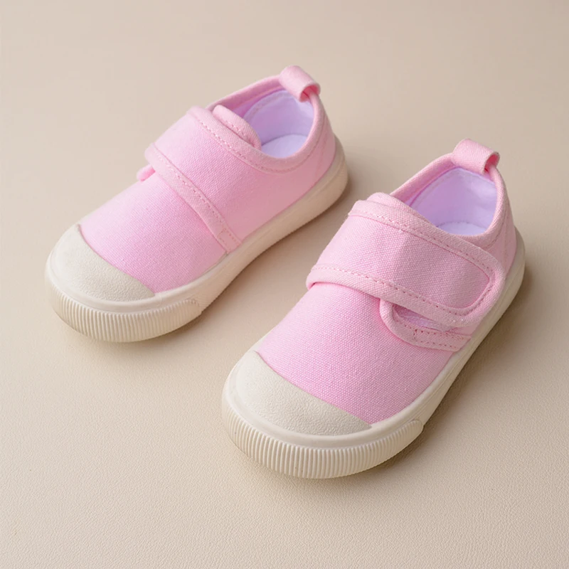 Good Quality Outdoor Running Flats Canvas for Children Beautiful Outdoor School Shoes for Girls EK9S33/40/42