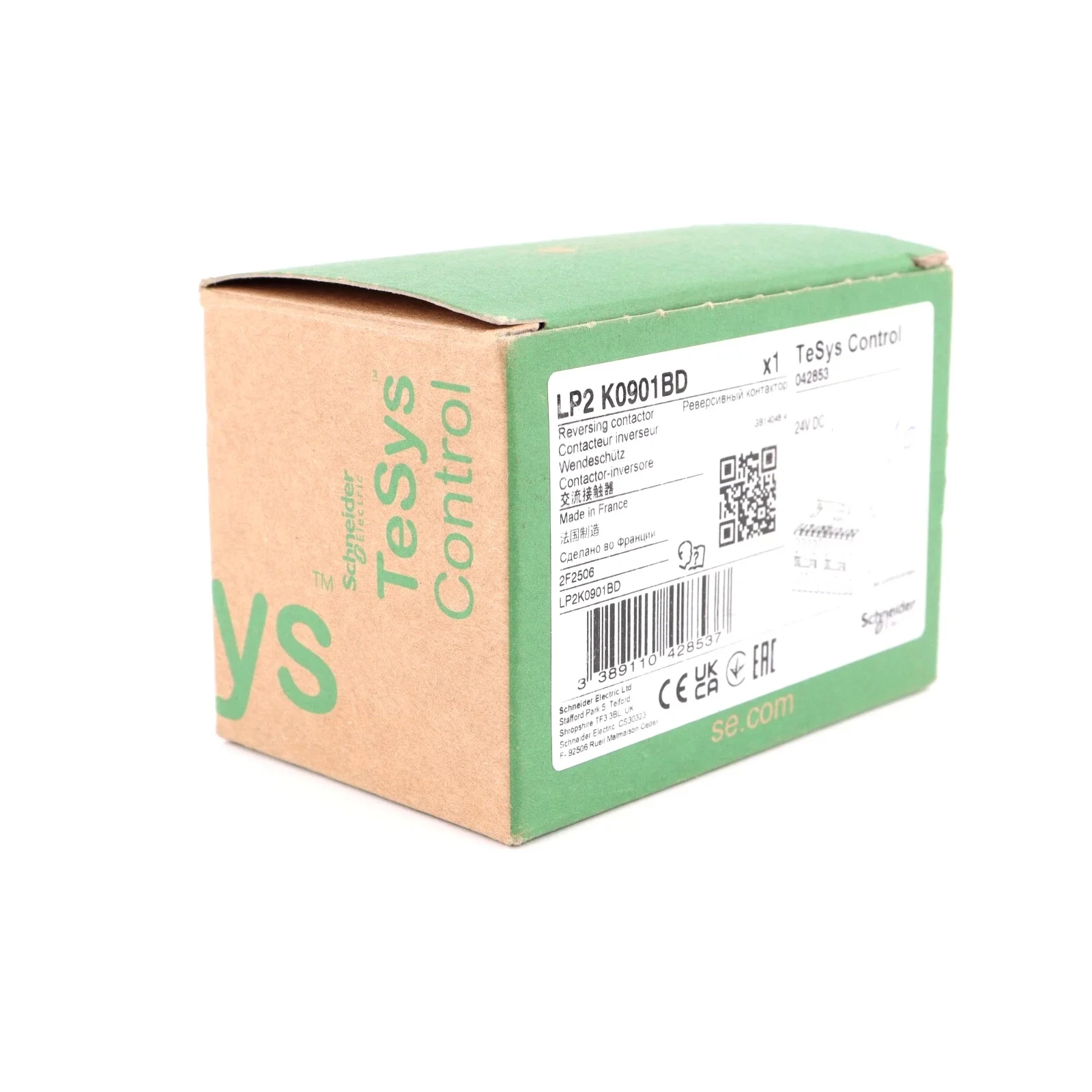 LP2K0901BD LP2-K0901BD reversing contactor - 3P - AC-3 = 440 V 9 A - 1 NC - 24 V D