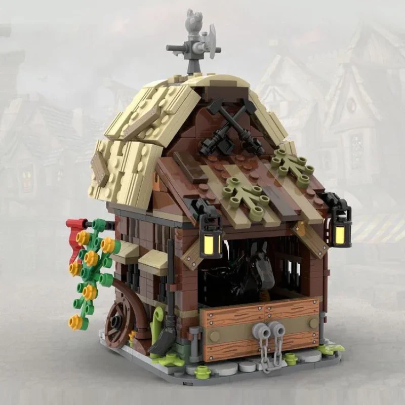 

medieval barn horse stable bricks modular medieval barn horse stable blocks castle street view gift bricks town moc blocks