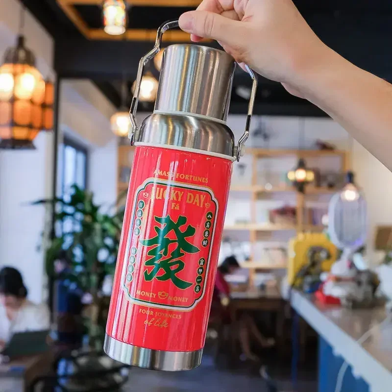 

Китайский ретро термопот пищевой термос из нержавеющей стали с крышкой портативная чашка для воды женская чашка горячий чайник