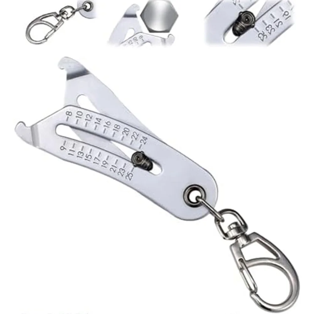 Craftsmanship Tool For Convenient Use Nut And Bolt Gauge Portable Thread Gauge Aluminum Alloy Effortless Size Checks