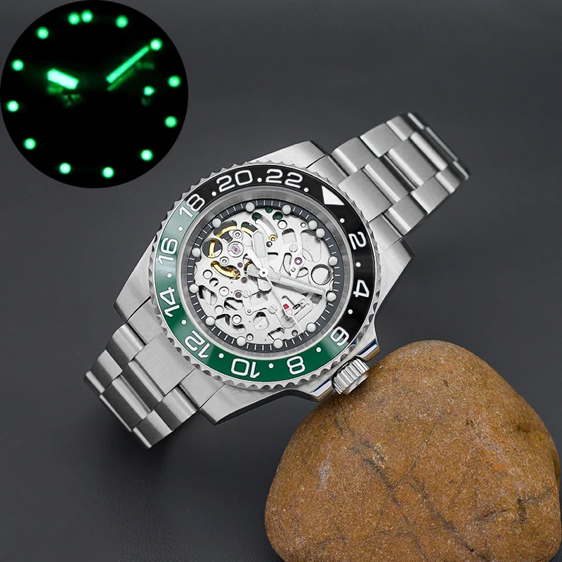 Men‘s Dive Watch Green With NH70 Automatic Movement Sapphire Glass 200m Water Resistance C3 Luminous Stainless Steel Gift