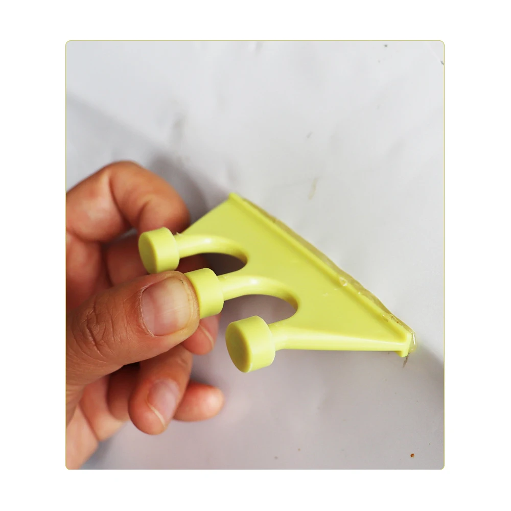 5Pcs Yellow PDR Puller Tabs 3-Tooth Dent Repair Pulling Tabs for Long & Edge Dents Paintless Auto Body Repair Tools 5