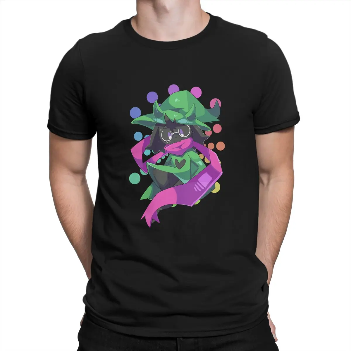 Undertale Polyester TShirt for Men Deltarune Ralsei Basic Casual Tee T Shirt High Quality New Design