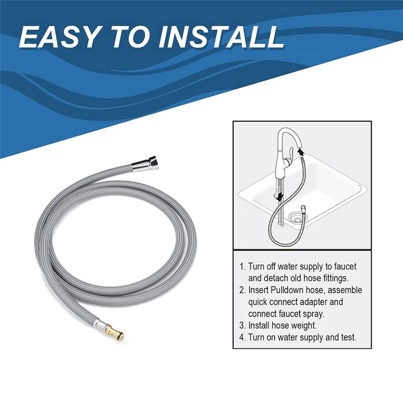 

Комплект сменных шлангов ABKU для кухонного смесителя Moen 150259, запасная часть для кухонного смесителя Moen