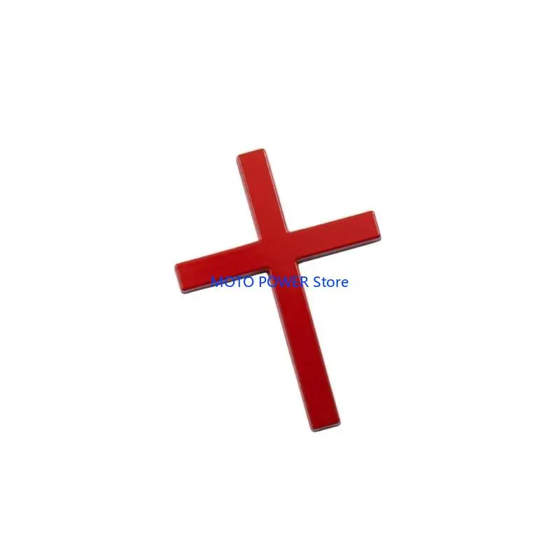 

G7ND Christ Crosses Badge Car Exterior Decoration Emblems Badges Sticker Adhesive Metal Crosses Decal for Vehicle Truck