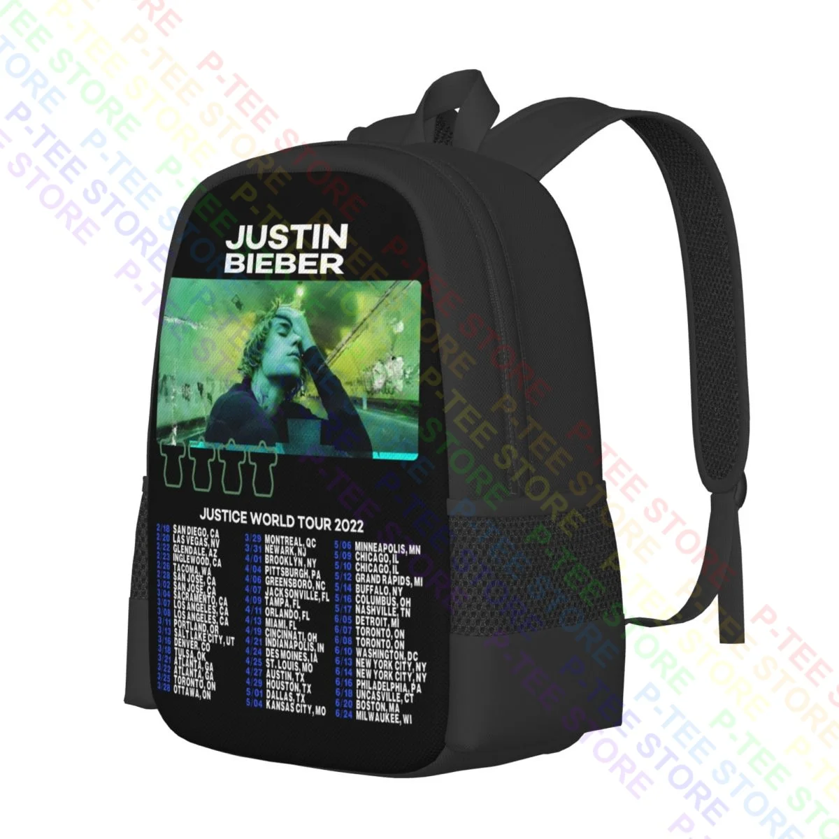 Justin Bieber World Tour 2022 North America P-946Backpack Large Capacity Newest School Sport Bag