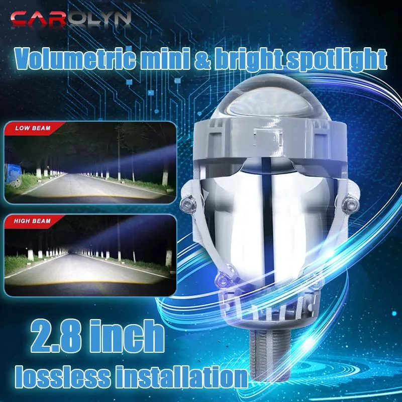 

2pcs Car Motorcycle led light Lossless installation of led bifocal lens h4 h7 Automotive led fisheye Laser Lens 2.5 3.0 Re