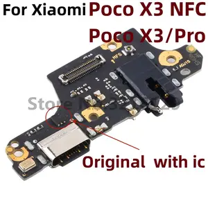 Bilashmart Xiaomi Pocophone Poco F1 X3 Pro NFC USB Dock Charging Port Board With Microphone Connector Flex Cable