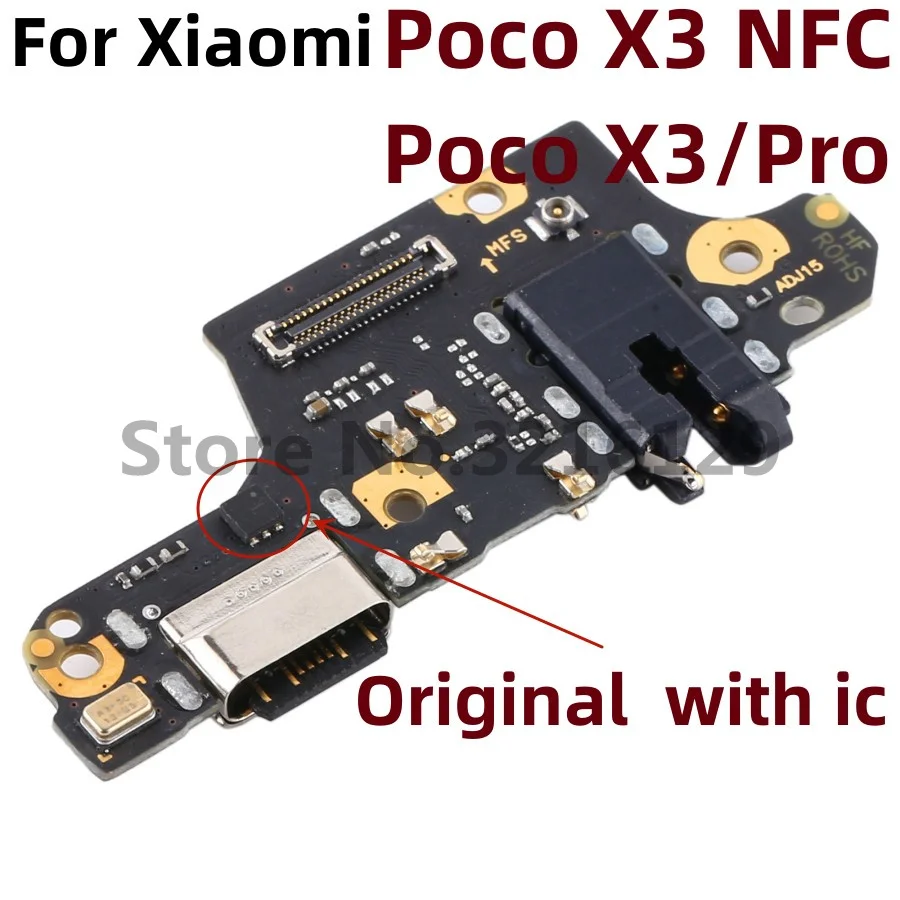 For Xiaomi Pocophone Poco F1 X3 Pro NFC USB Dock Charging Port Board With Microphone Connector Flex Cable