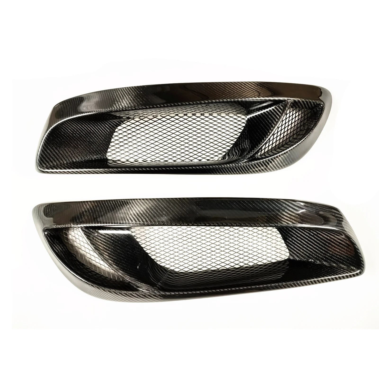 لشركة هيونداي جينيسيس كوبيه 2008-2012 ألياف الكربون المصد الأمامي الجانب تنفيس الهواء مدخل الإطار شواء الضباب ضوء غطاء المصباح هود مصبغة #4