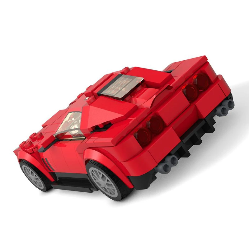 シティスピードチャンピオンモデル MOC ビルディングブロック イタリアンスポーツカー モジュラーテクノロジーギフト ホリデーアセンブル 子供のおもちゃスーツ