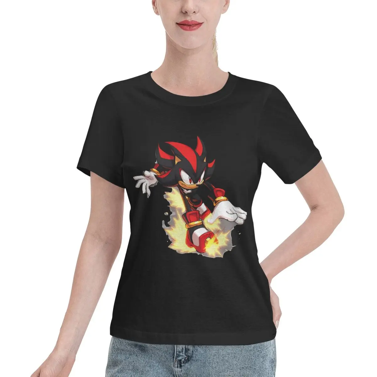 Premium Fabric Shadow The Hedgehog Women's T-shirt Casual Street Minimalist Tshirt