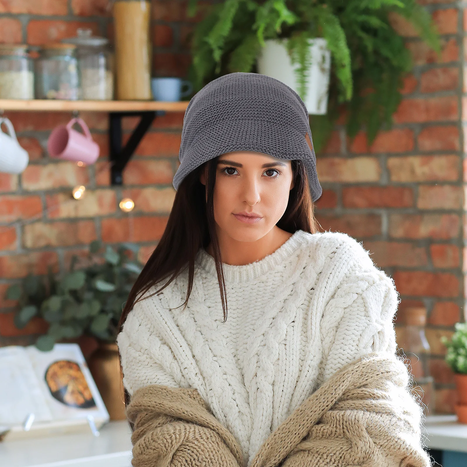 

Зимняя шапка, удобная, легкая, утолщенная, эластичная, теплая уличная шапка, дышащая, один размер, подходит для большинства женщин, зимние шапки для женщин