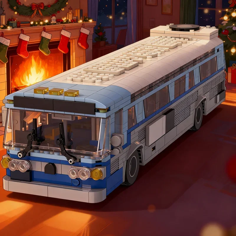 1063pcs MOC City Champions General Motors Bus Model Building Blocks Assemble Toy Festival Gifts Architecture DIY Creative Idea