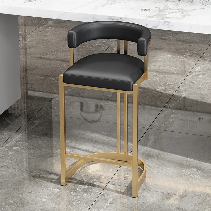 

Luxury Nordic Bar Stools Ergonomic Metal High Relaxing Saloon Bar Stools Vanity Modern Para Maquillaje Living Room Furniture