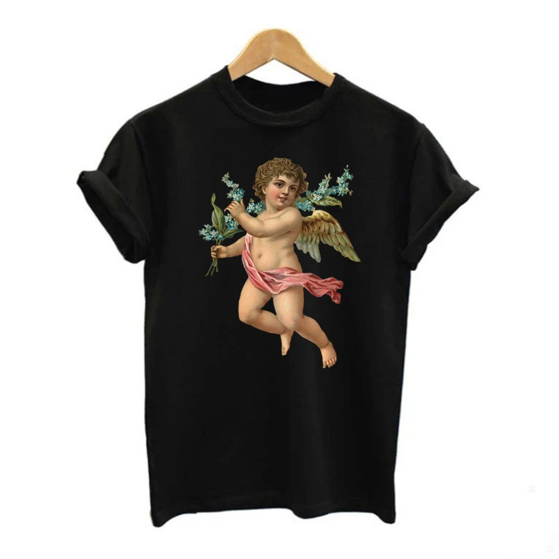 2Pcs/Lot Cute Cupid Angel Iron On Stickers Heat Adesivos Thermal Transfer Patches For Children's Ironing Clothing Kids T Shirt view 2