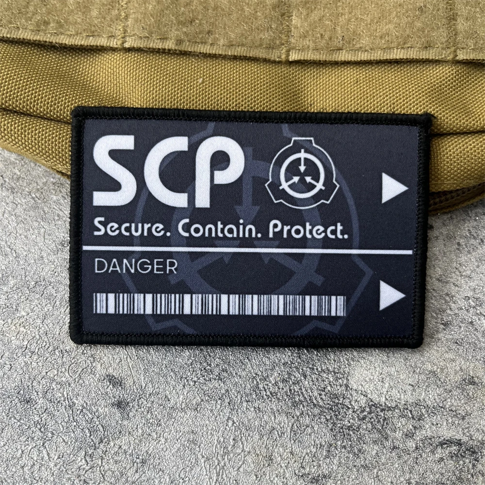 Нашивка для фундамента Scp, тактический значок морали, военная армейская эмблема, наклейка на рюкзак, нашивки с крючками и петлями для одежды