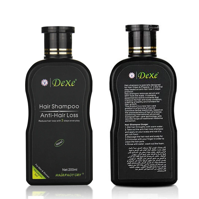 Dexe-Juego de champú para el cabello para hombres y mujeres, producto Herbal chino para el crecimiento del cabello, tratamiento anticaída, 200ml