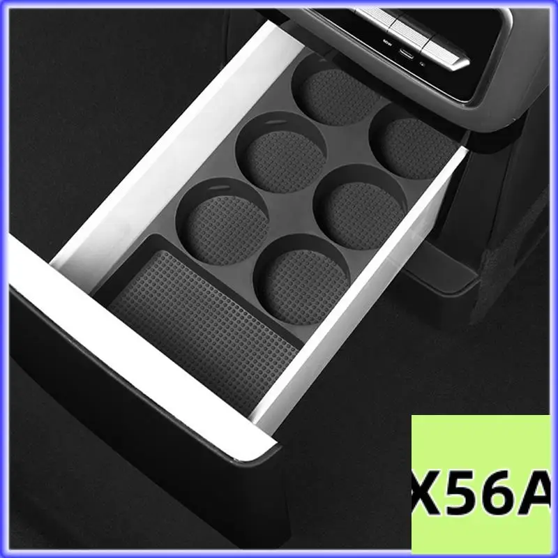 

QB-For LEADING Perfect Lixiang L9 Refrigerator Storage Box Refrigerator Storage Box Silicone Mat Black