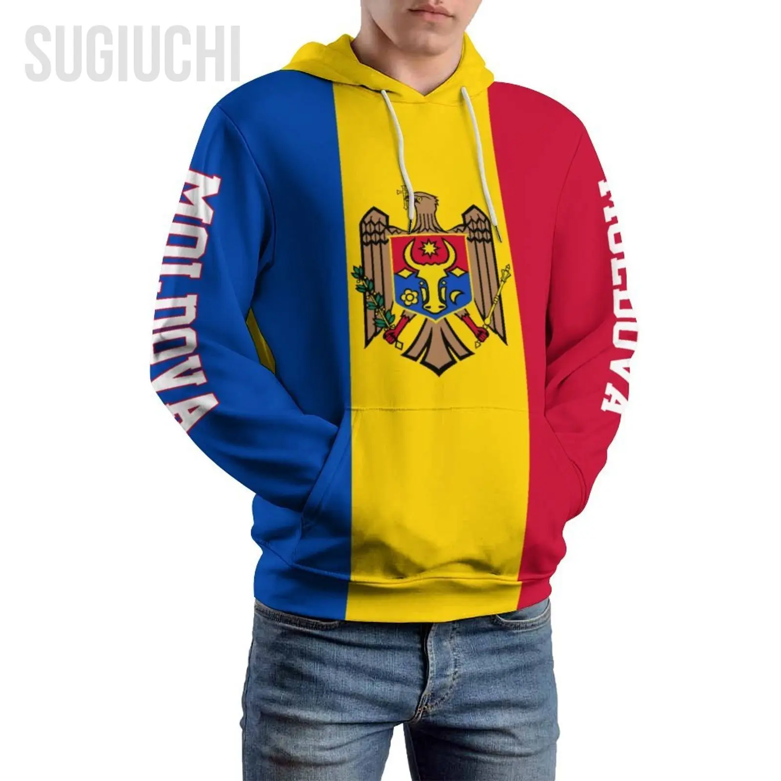 Unisex 3D Hoodie Moldova Flag Men Women Polyester Harajuku Sweatshirt Pullover Hoodies Casual Cool