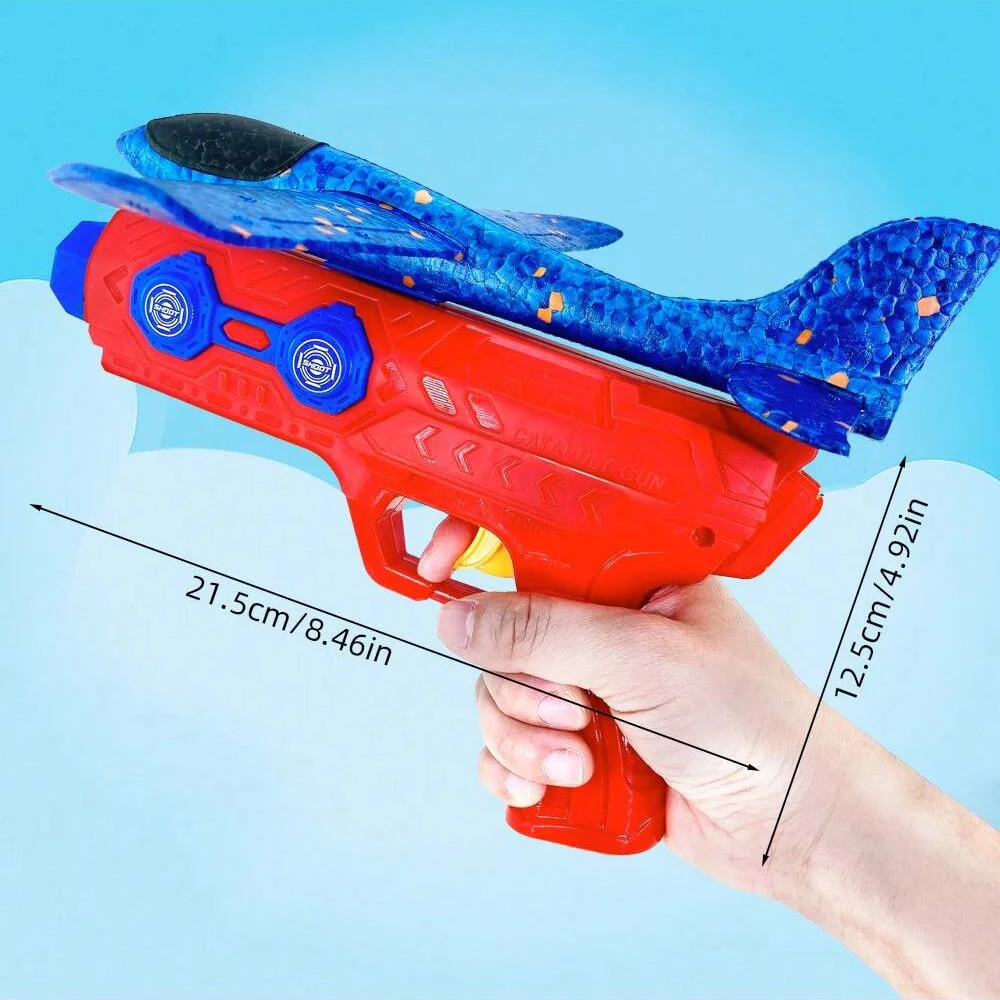 Katapultflugzeuge für Kinder, Schaumstoffflugzeuge, Segelflugzeuge, fliegendes Eltern-Kind-Outdoor-Schießspielzeug (separate Zubehörpakete zum Kauf)