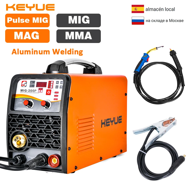 Inverter Pulse Single Phase 250A MIG Welding Machine Multifunction Synergic TIG MMA MIG Welder For Stainless Steel Aluminum Weld