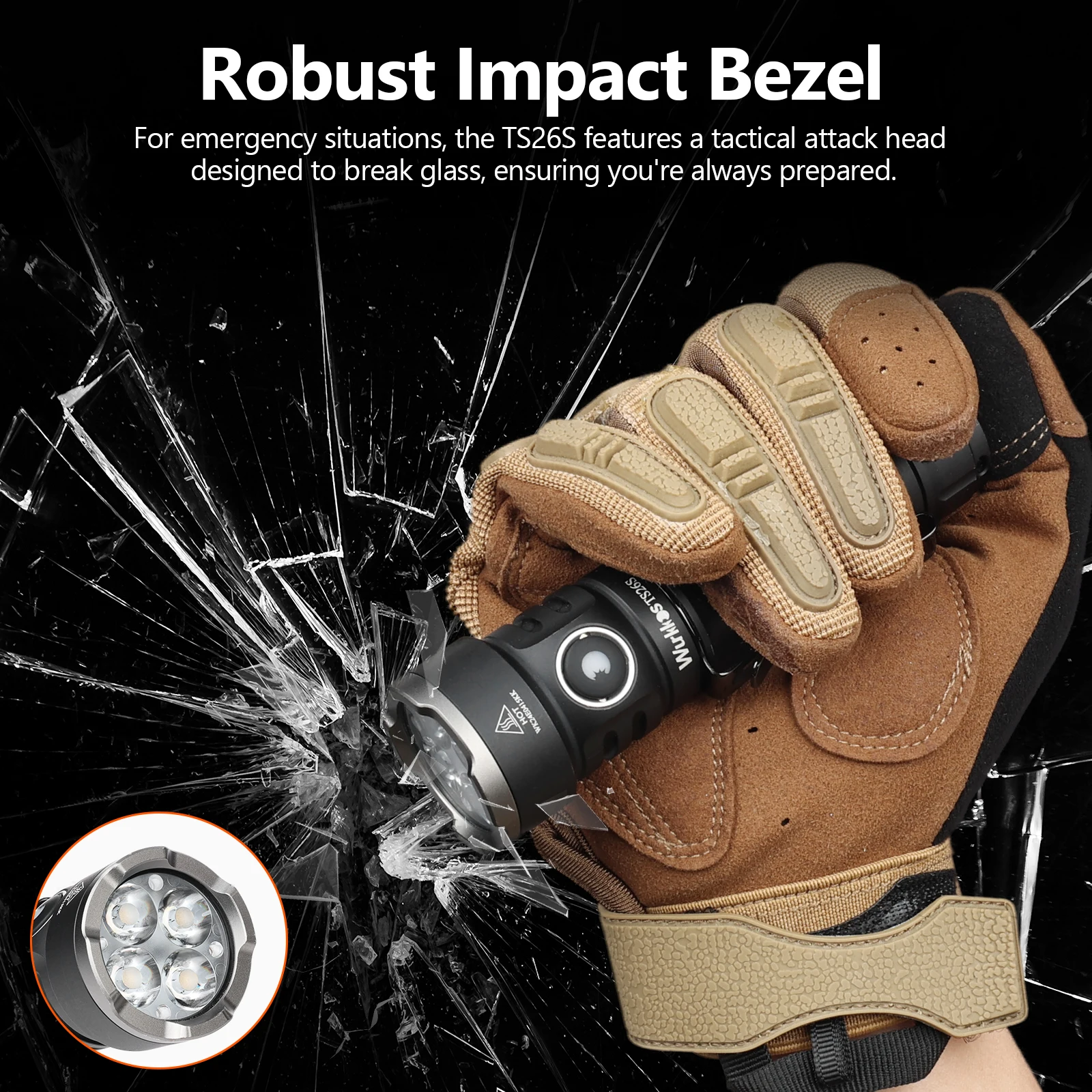 Wurkkos TS26S الشعلة EDC مصباح يدوي 3100LM قابلة للشحن الشعلة القوية 21700 LED مصباح العمل ضوء محمول مع غطاء الذيل المغناطيسي