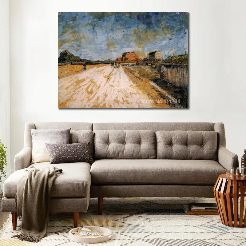 

Famous Art for Bedroom Road Running Beside The Paris Ramparts Vincent Van Gogh Paintings Hand Painted High Quality