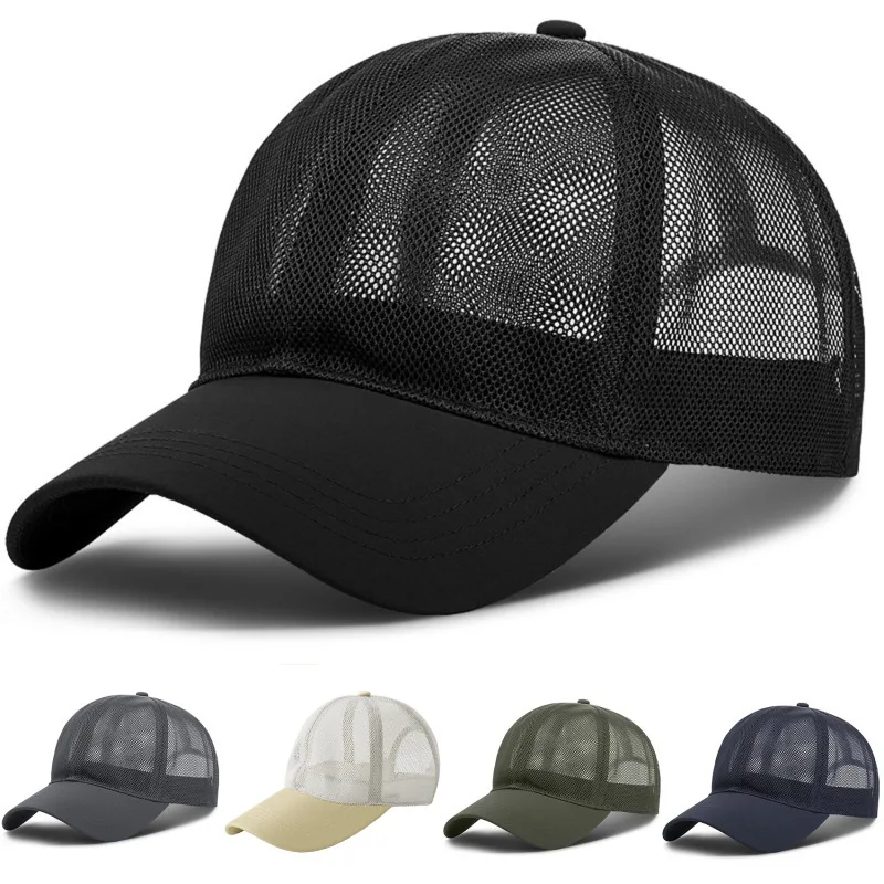 Men Women Summer Full Mesh Baseball Cap Quick Dry Cooling Sun Protection Hiking Golf Running Adjustable Hat