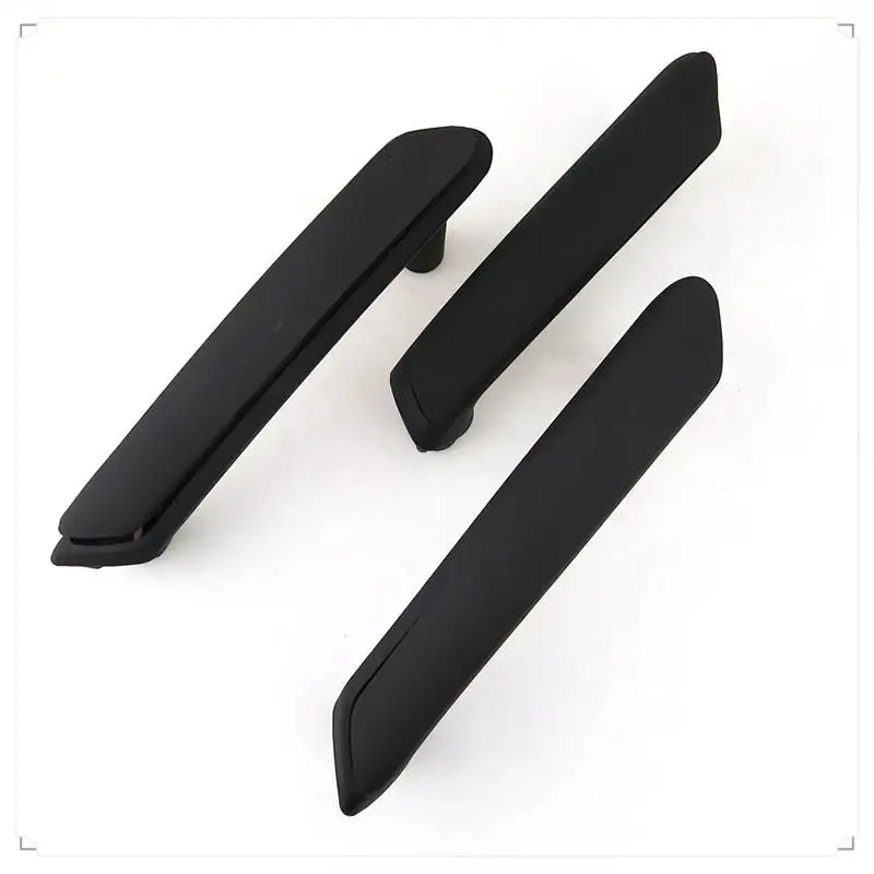 

Black Interior Door Pull Grab Handle+Trim Cover Kit For -Passat B5.5 1998-2005